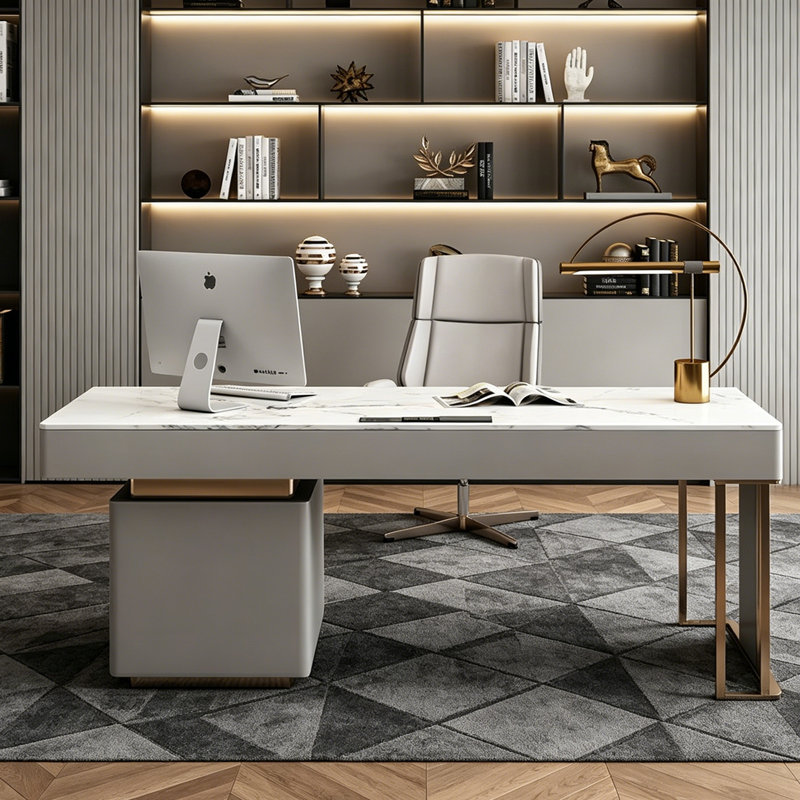 Bureau d'étude de luxe de style italien, 29.53" H x 70.87" W x 27.56" D