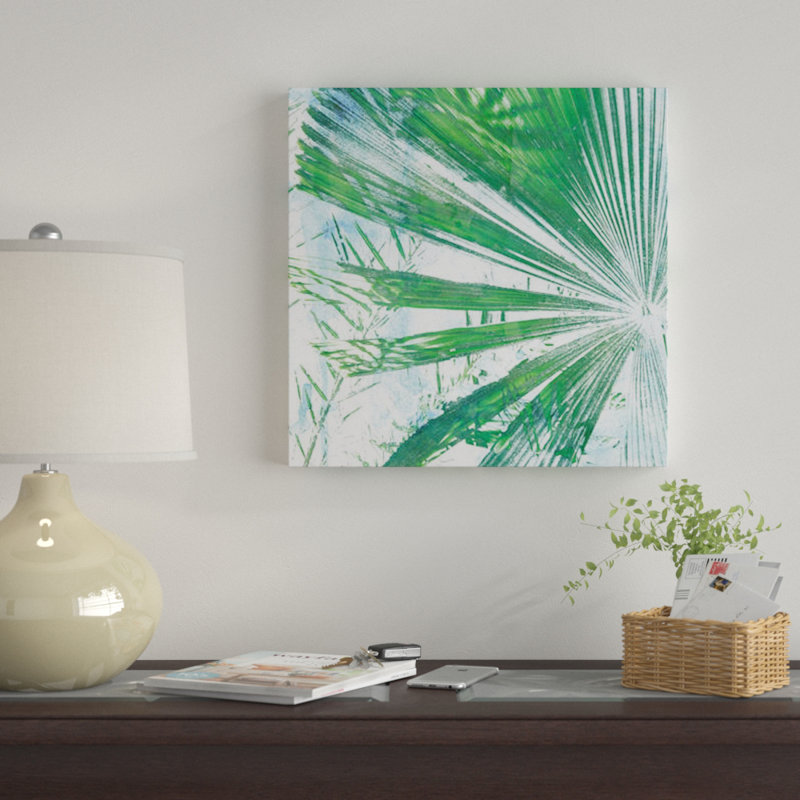 Emerald Palms I - reproduction sur toile, H 18 po x l 18 po x P 1,5 po, Toile tendue, Pas de tapis