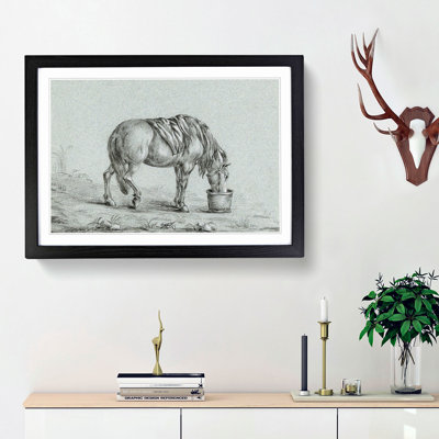 A Drinking Horse by Jean Bernard - Single Picture Frame Print