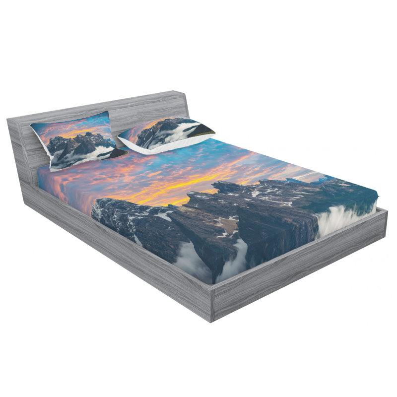 Microfiber Sheet Set, Queen Sheet Set with Fitted Sheet