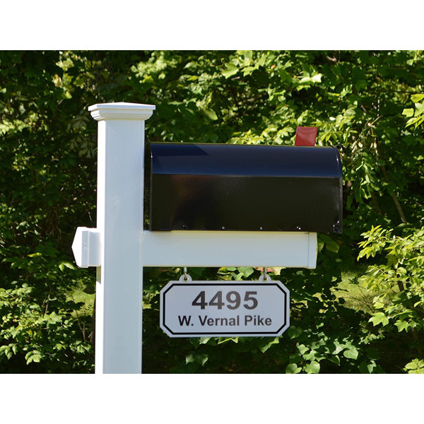 4Ever Products Personalized Post Mounted Mailbox with Address Plate ...
