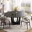 30" H Round Solid and Manufactured Wood Cross Pedestal Dining Table-30876436-30876437