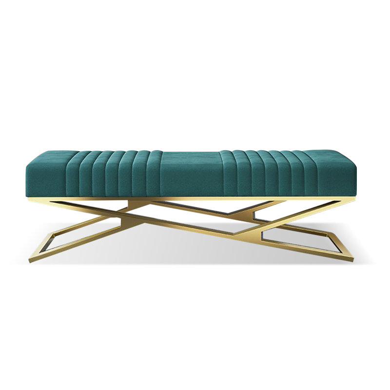 Banc rembourré, Bleu