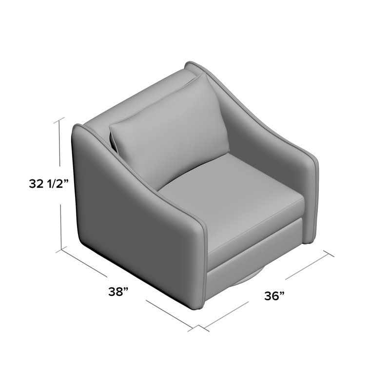 Monterey Swivel Patio Chair with Cushions, Canvas Granite Sunbrella® Canvas