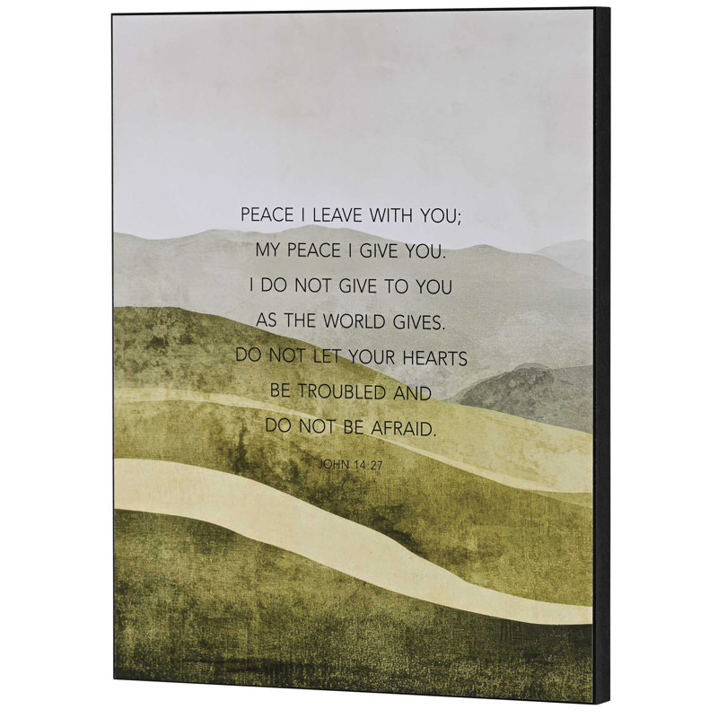 Plaque murale «Peace I Let With You»