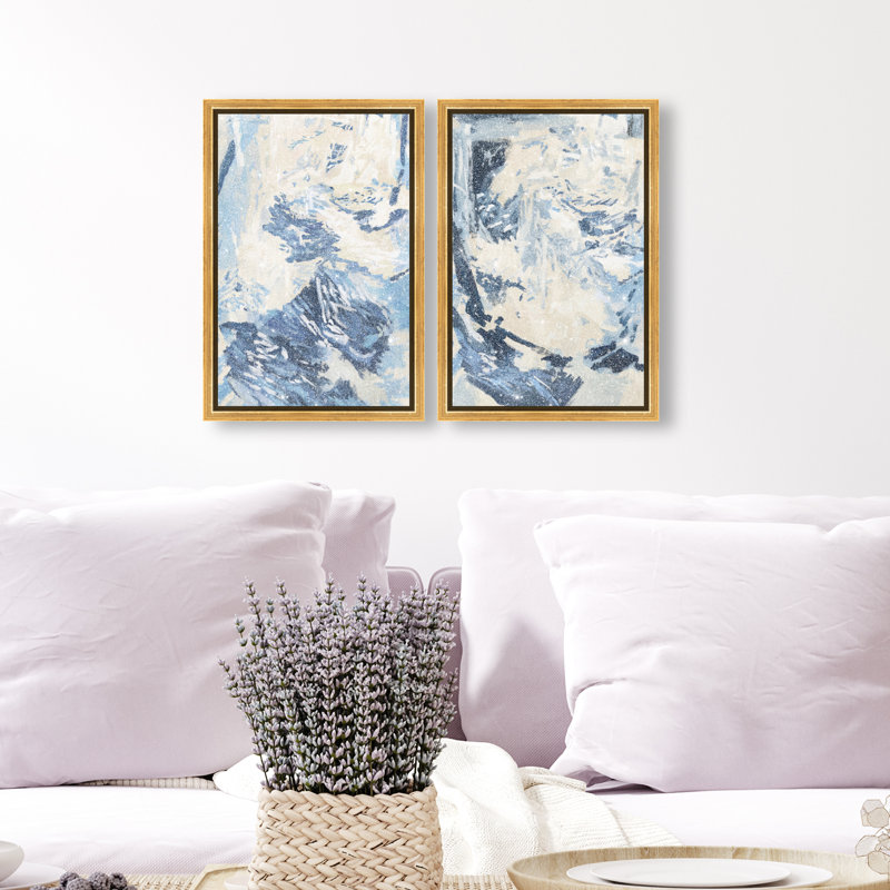 Coastal Feel Set Set by Oliver Gal, 11"H x 16"W, Gold Floater Frame
