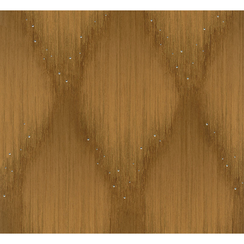Galerie Fashion Icon Shimmer Rhinestone Stripes Wallpaper, Brown