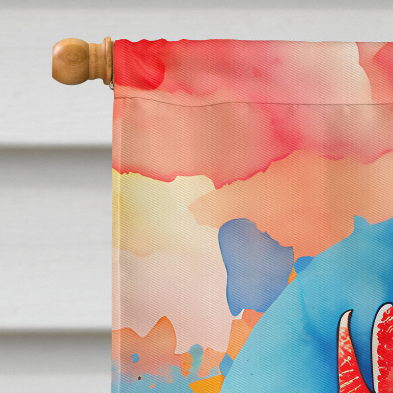 Drapeau de maison de coq rouge hippie