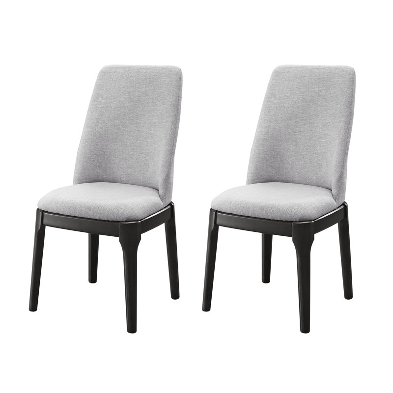 Chaise d'appoint rembourrée gris clair et chêne gris Humboldt