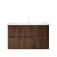 Meuble-lavabo de salle de bain Noor 36 po avec lavabo, armoire de rangement murale en contreplaqué flottant avec 2 tiroirs, lavabo en céramique blanc, sans robinet, pré-assemblé, couleur grain de bois noyer rétro-510634200