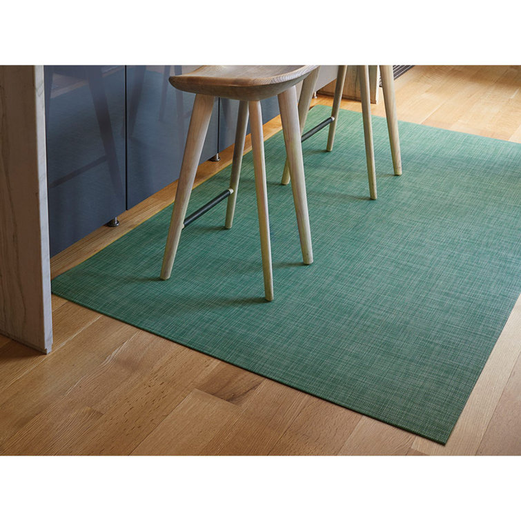 Chilewich Mini Basketweave Floormat, 72 x 106 - Ivy