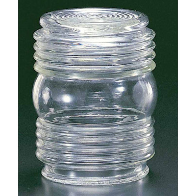 4.75"H x 3.75"W Clear Ribbed Glass Jelly Jar Pendant Shade 