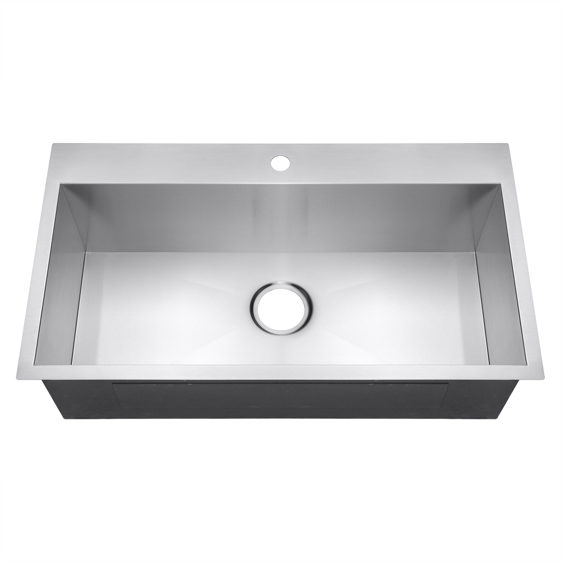 AKDY 33 L x 22 W Drop-In Kitchen Sink with Adjustable Tray and