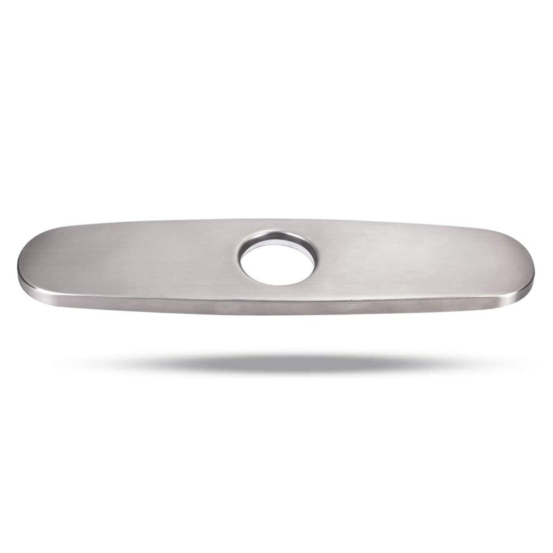 Plaque de protection pour trou de robinet de cuisine, Nickel brossé