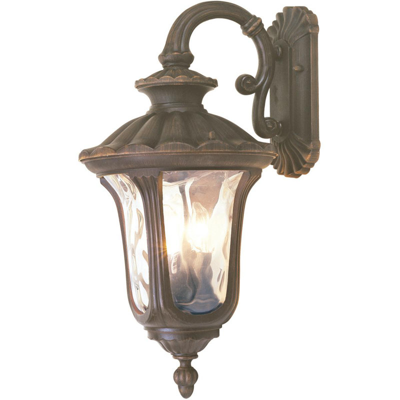 Lanterne murale d'extérieur câblée à 3 lumières 28 H Amiliano Imperial, Bronze impérial, H 22 po x l 11 po x P 11 po