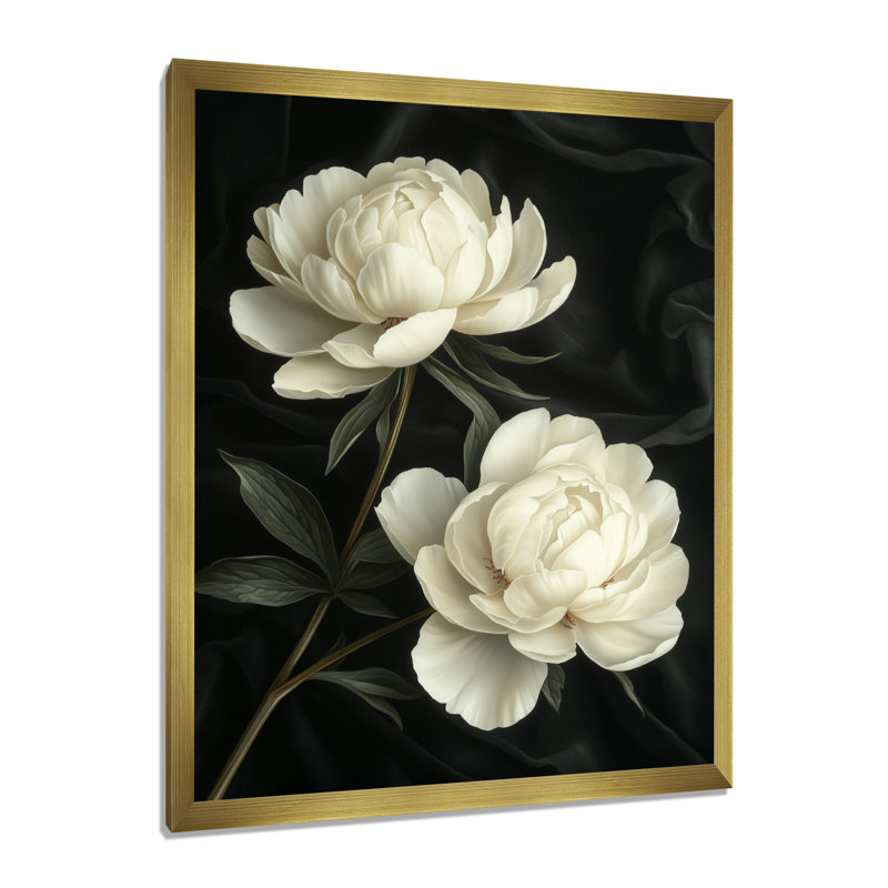 Barris - Floral Wall Art, H 44 po x l 34 po, Reproduction encadrée d'une seule photo, Gold