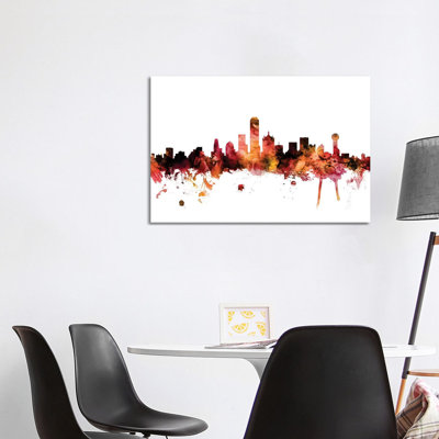 Dallas, Texas Skyline by Michael Tompsett - Wrapped Canvas Gallery-Wrapped Canvas Giclée
