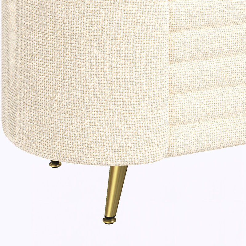 Banc de rangement rembourré Modern, Beige