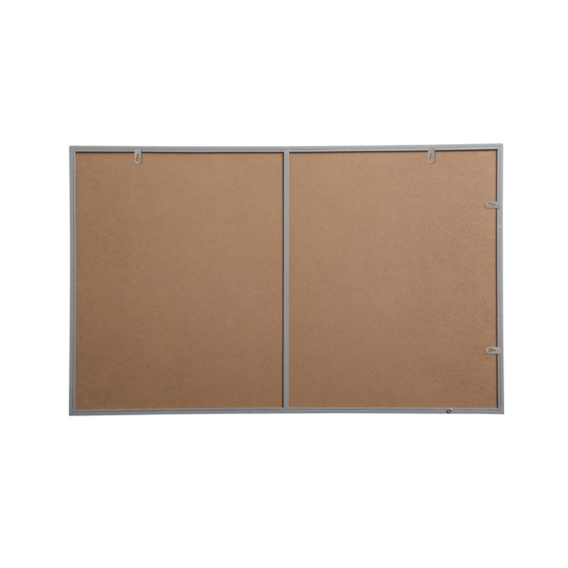 Miroir mural Sabine, 48 po x 30 po, gris