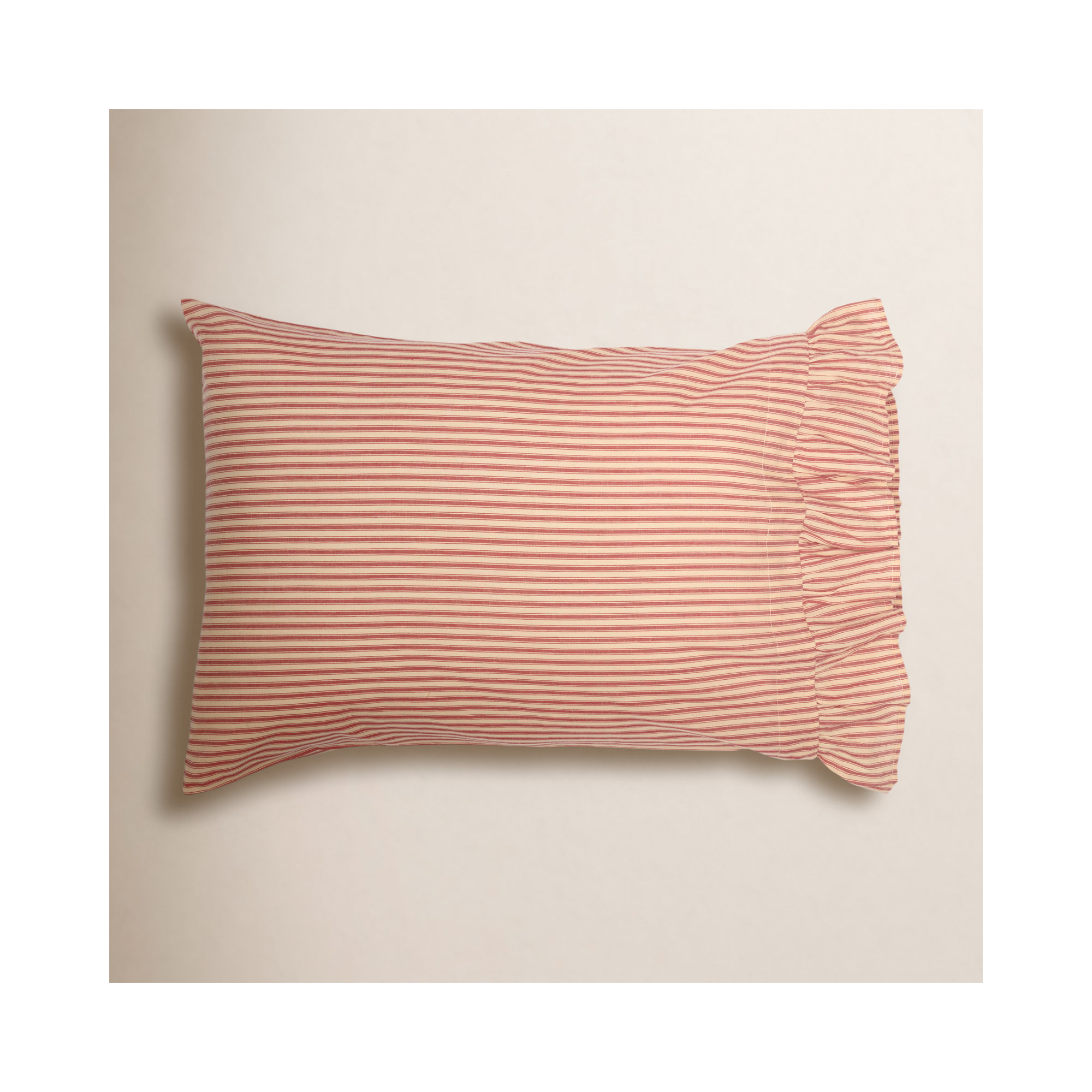 100% Cotton - Set of 2, Standard, Red