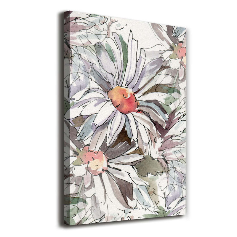 daisies 1 Piece Wrapped Canvas Wall Art