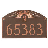 Sunburst Monogram Address Plaque