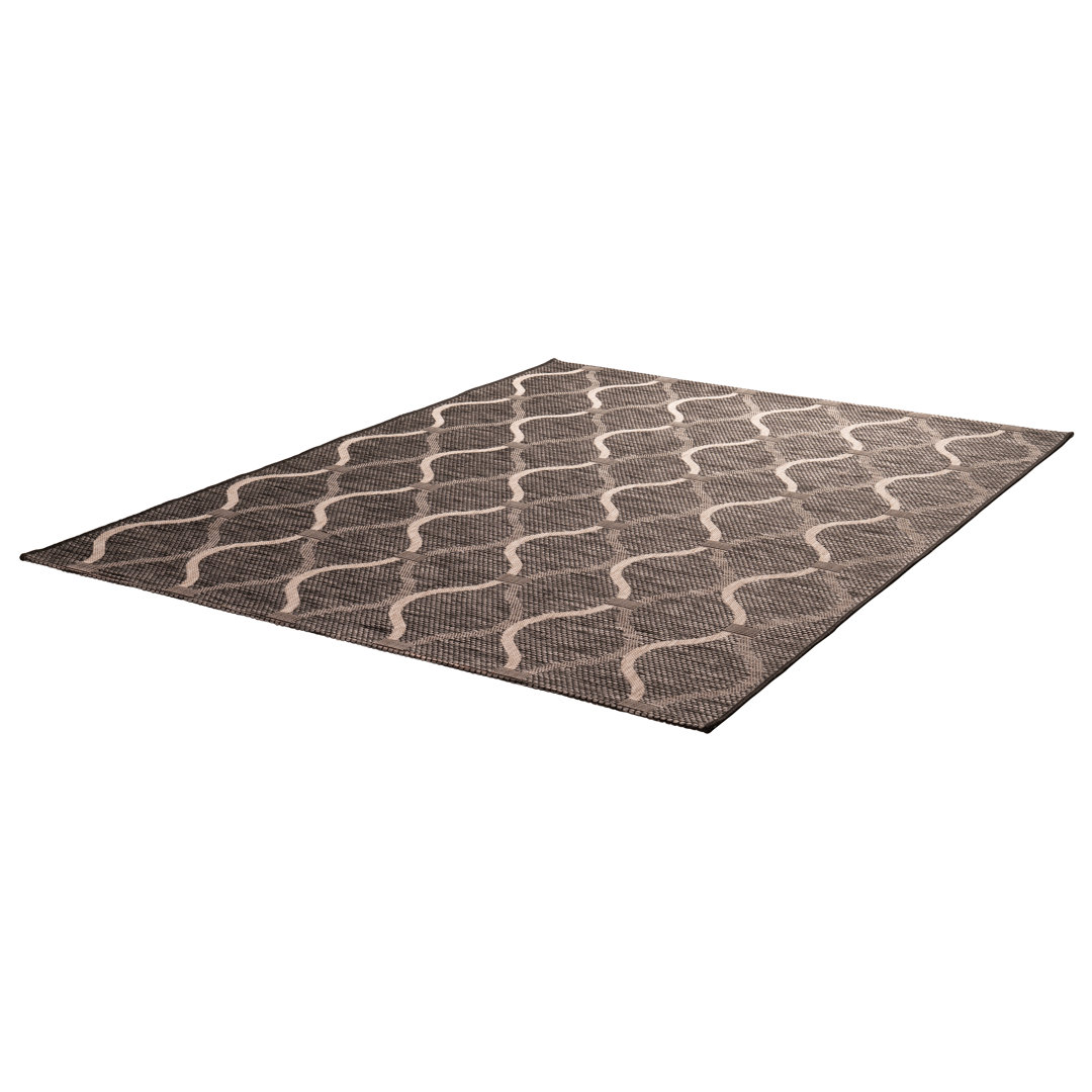 Russ Flatweave Dark Brown Rug