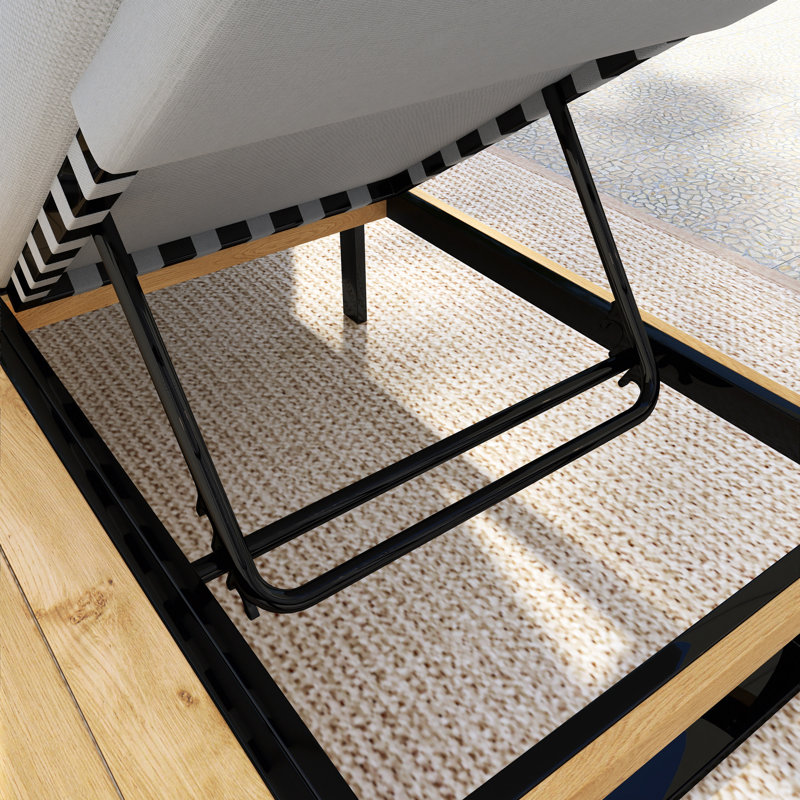 Chaise longue d'extérieur avec table d'appoint, Gris
