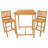Anjie 3-Piece Teak Wood Bar-Height Patio Dining Table Set