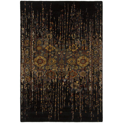 Spring Black Area Rug