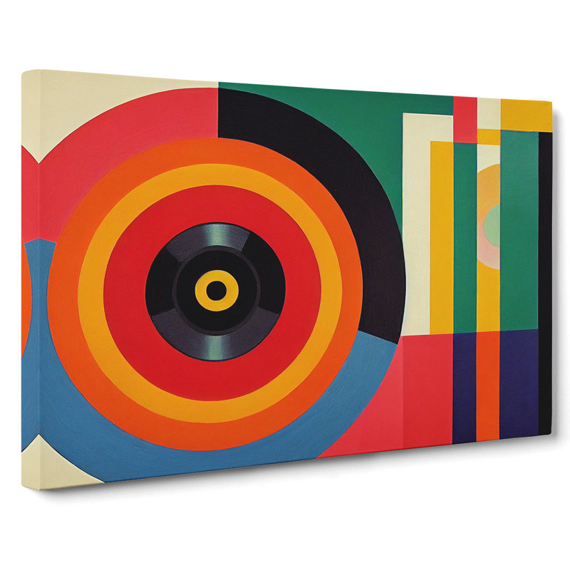 Abstract Vinyl Record Vol.1 - Wrapped Canvas, 35cm H x 50cm W x 3cm D