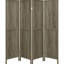 4 Paravents gris rustique en bois flotté, teinte, 70,31 po de hauteur x 69,5 po de largeur, 0,75 po de profondeur, pin et paravent pliant avec style, 70,31 po x 69,5 po x 0,75 po, pin, placage