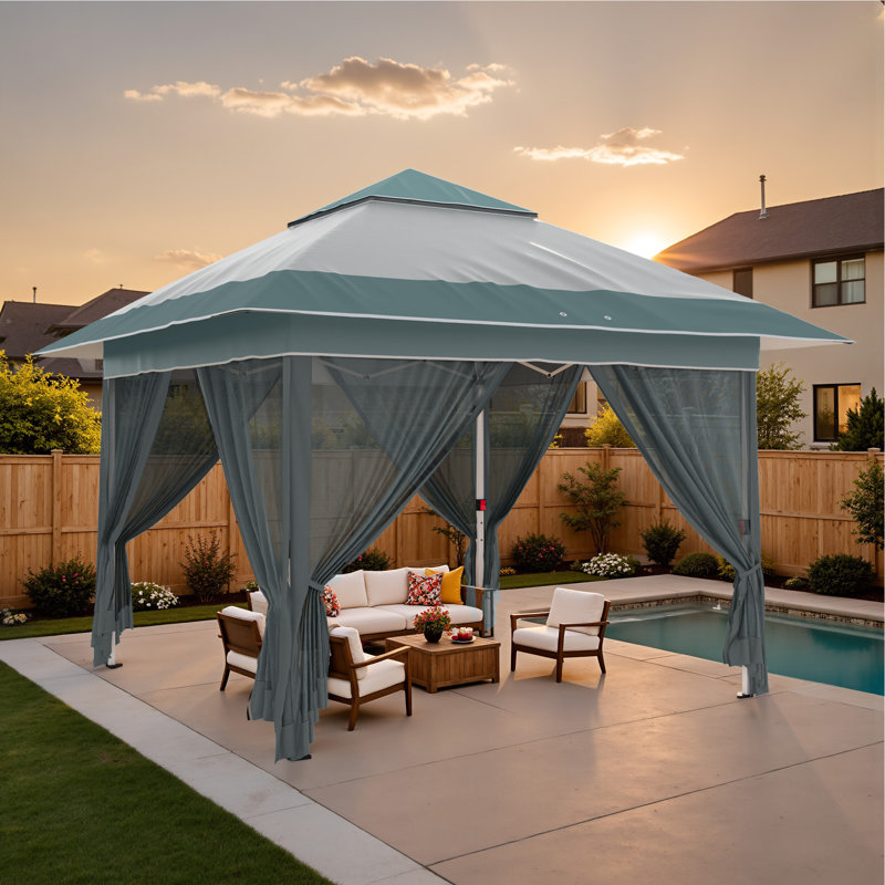 Abri pour abri de jardin Pop Up, Gris, 12 pi x 12 pi