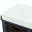 Banc de rangement rustique avec 3 paniers en rotin amovibles, banc rembourré avec coussin de siège amovible-349003163