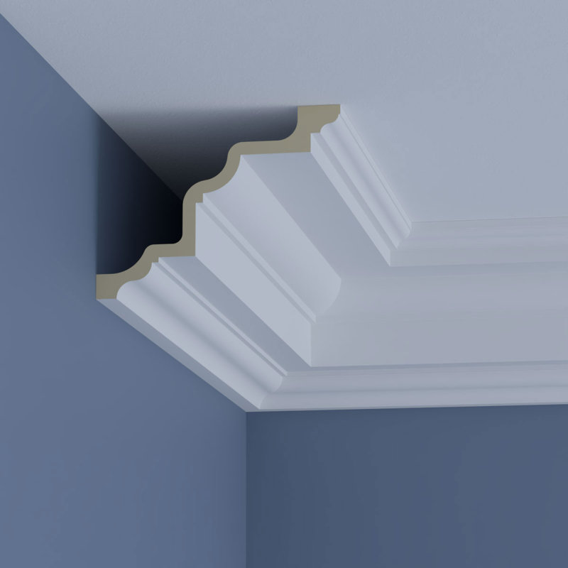 Ethan 96" Gray Polyurethane Crown Moulding