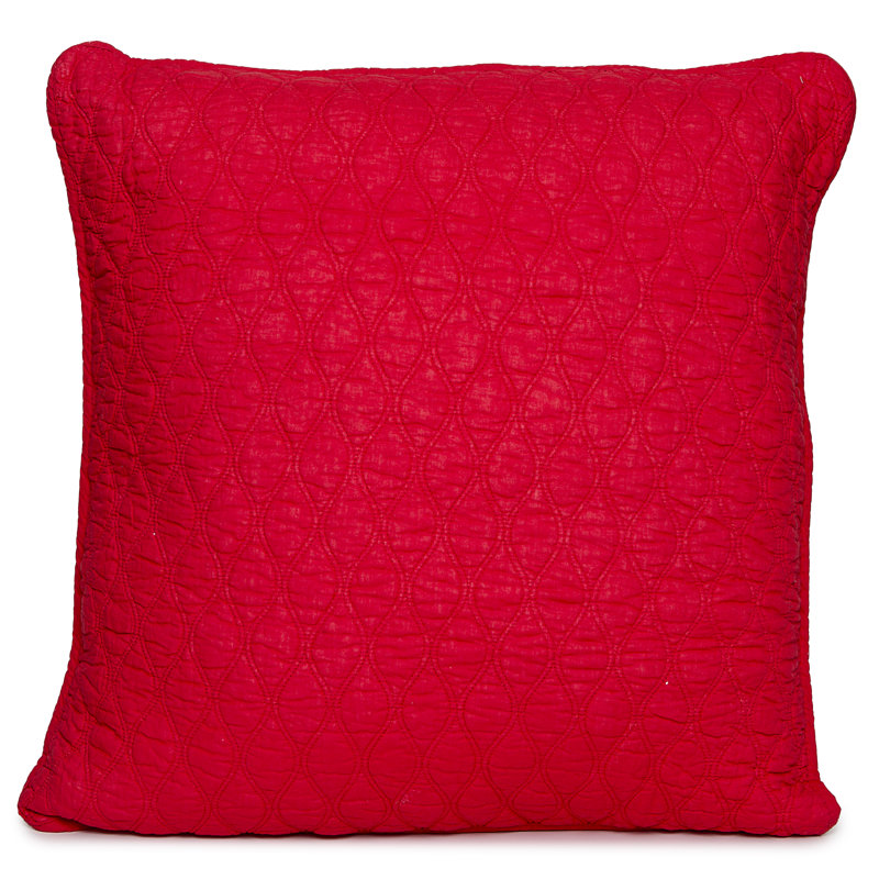 Coussin en coton Euro, Rouge