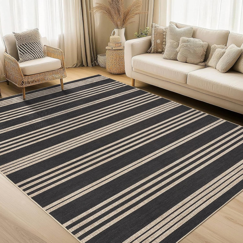 Tapis de couloir en jute lavable, antidérapant et tissé pour la cuisine, le vestibule, la salle de bain et la salle de lavage (brun)