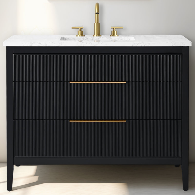 Emma 42" W Single Vanity, Black
