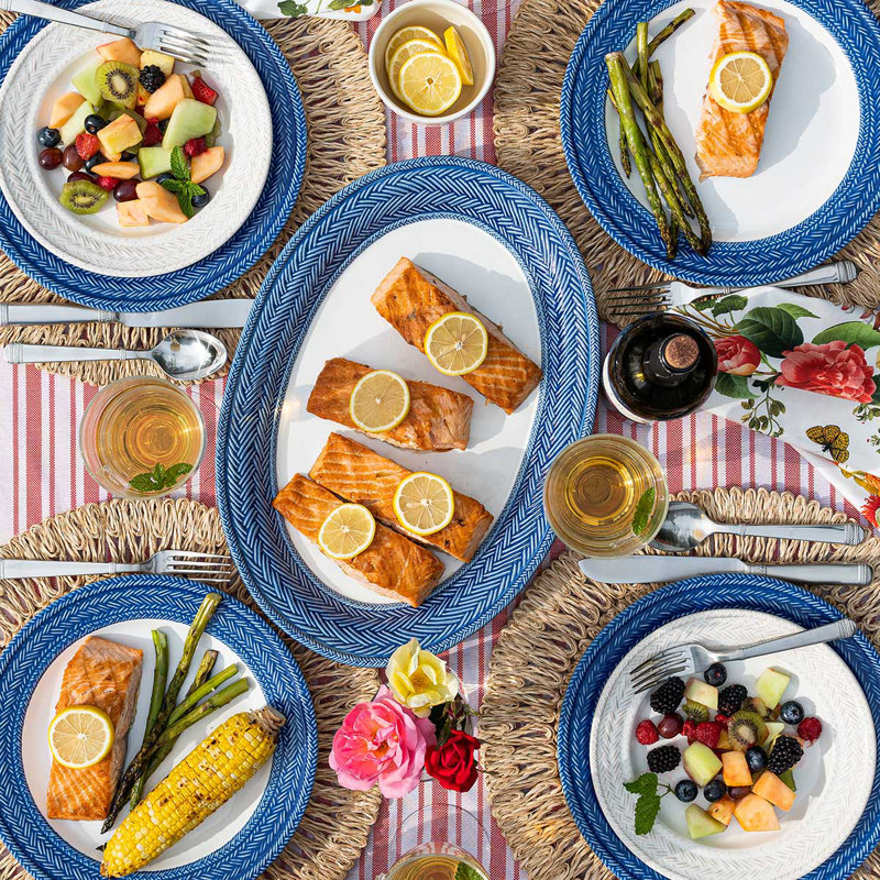 Le Panier 4 - Piece Place Setting, White/Delft Blue