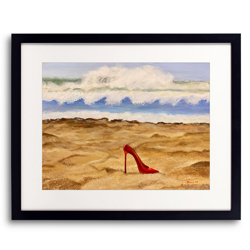 What A Heel Print by Tom Blood, Black Framed Paper, 17.2" H x 21.2" W