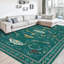 Tapis d'insecte lavable à la machine pour le salon, à poils courts, antidérapant, sous le lit, mince, de style campagne noire 2 pi x 6 pi.-1076576562