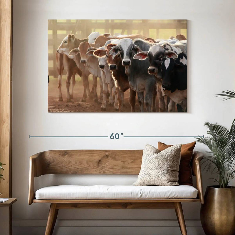 Jersey Cow Line Up, 32" H x 48" W