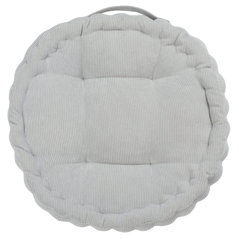  Round Floor Pillow, Silver