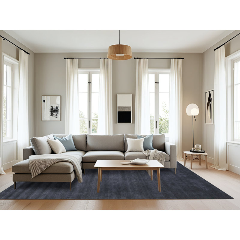Tapis gris zone contemporaine, Rectangle 8 pi x 10 pi