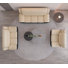 3 Piece Faux Leather Standard Living Room Set