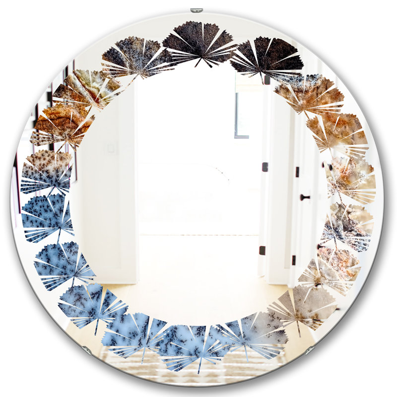Miroir mural Leaves, H 24 po x l 24 po, Feuilles en gros plan