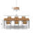 18"W Anastasiya Brown Mango Wood and Metal Pendant Light