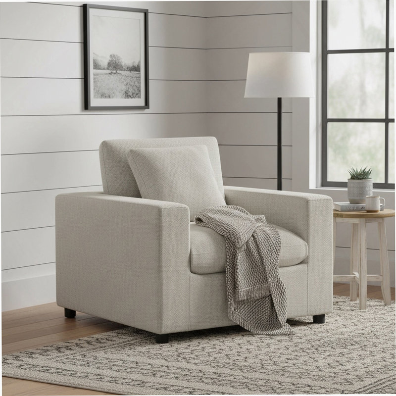Fauteuil en velours côtelé Chelsea, Beige
