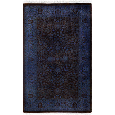Rachal One-of-a-Kind Hand-Knotted Area Rug - Purple, 3' 2" x 5' 1"