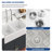 33"L x 20"W Reversible Farmhouse / Apron Double Bowl Ceramic Kitchen Sink